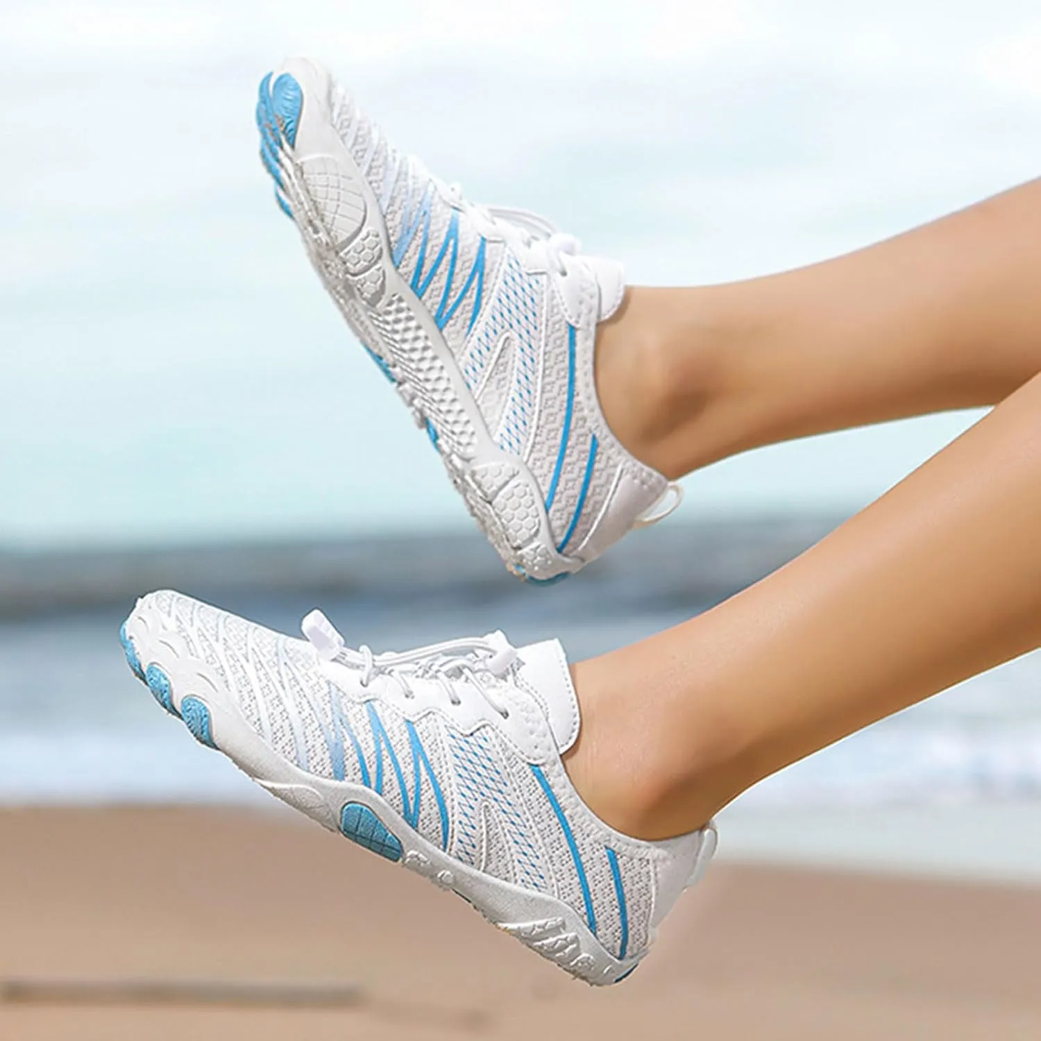 2025 New Hiking Footwear for Women Men Lightweight Wide Toe Box Breathable Camping Shoes,Summer Water-Resistant Swim Trail Water Shoes,Outdoor Fashion Comfortable Grounded Comfort Wear