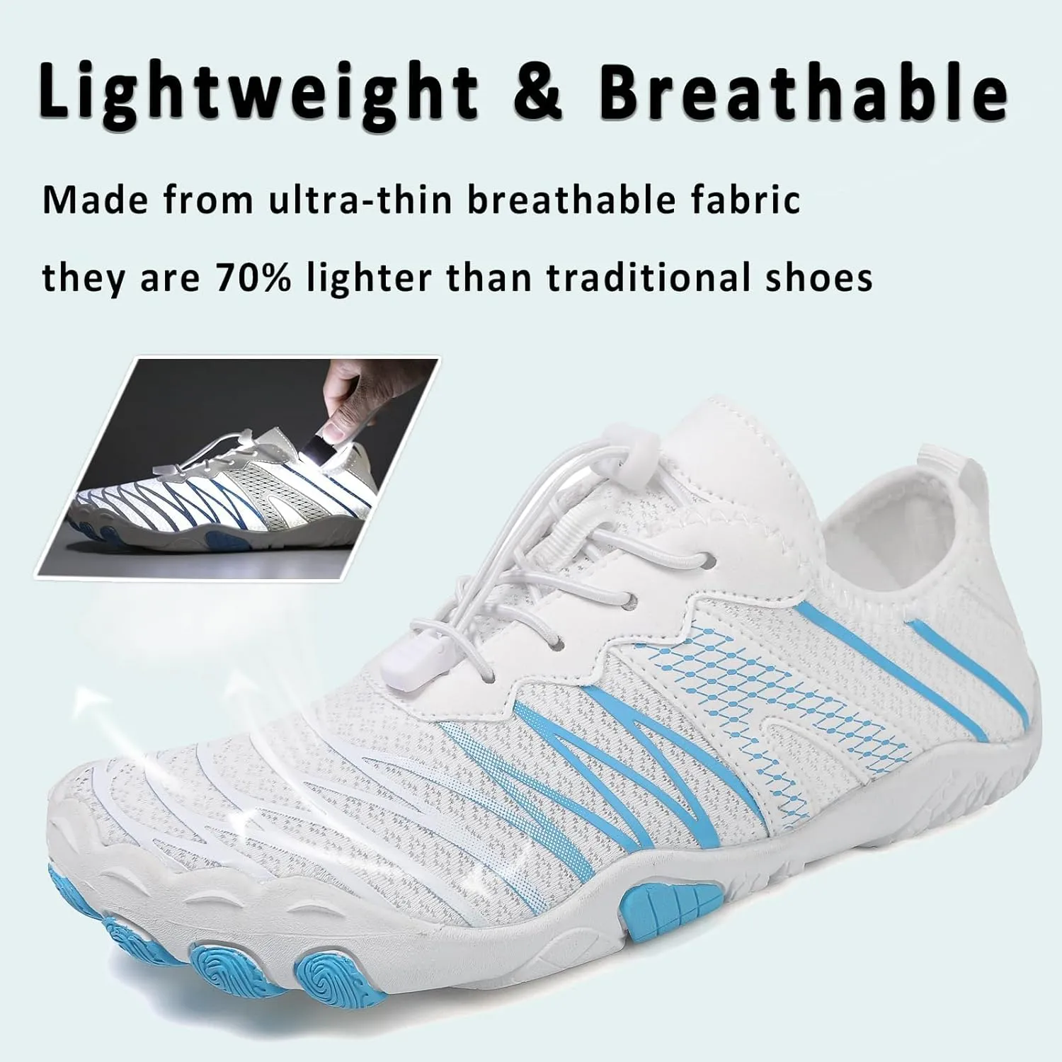 2025 New Hiking Footwear for Women Men Lightweight Wide Toe Box Breathable Camping Shoes,Summer Water-Resistant Swim Trail Water Shoes,Outdoor Fashion Comfortable Grounded Comfort Wear