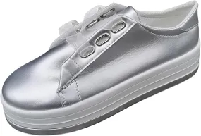 Ladmiple Womens Shoes Dressy Casual Loafers Leather Fashion Sneakers Casual Comfortable Platform Slip On Walking Shoes