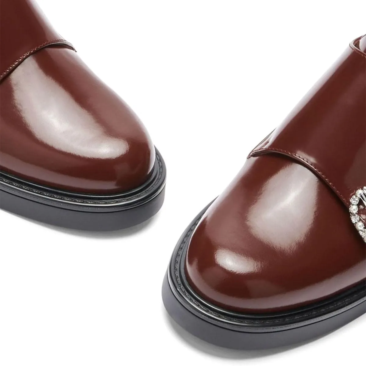 Maiyang Women Classic Round Toe Monk Strap Double Buckles Low Heel Loafers Comfort Daily Walking Driving Shoes Size 4-16 US