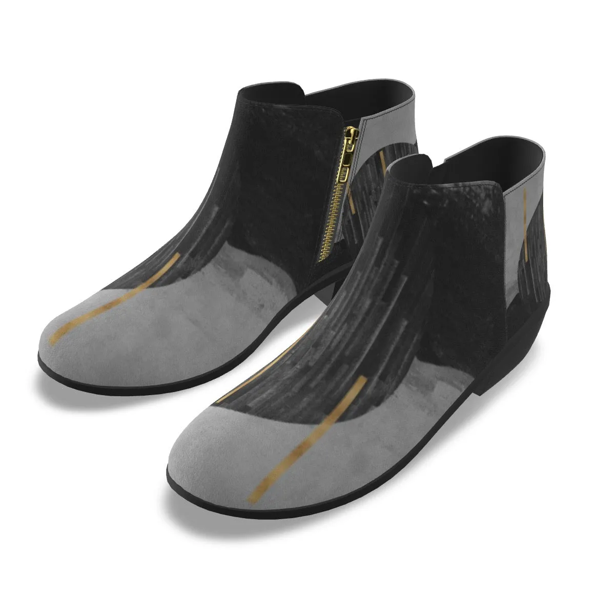 Men's Fashion Boots  gray and black theme, 63