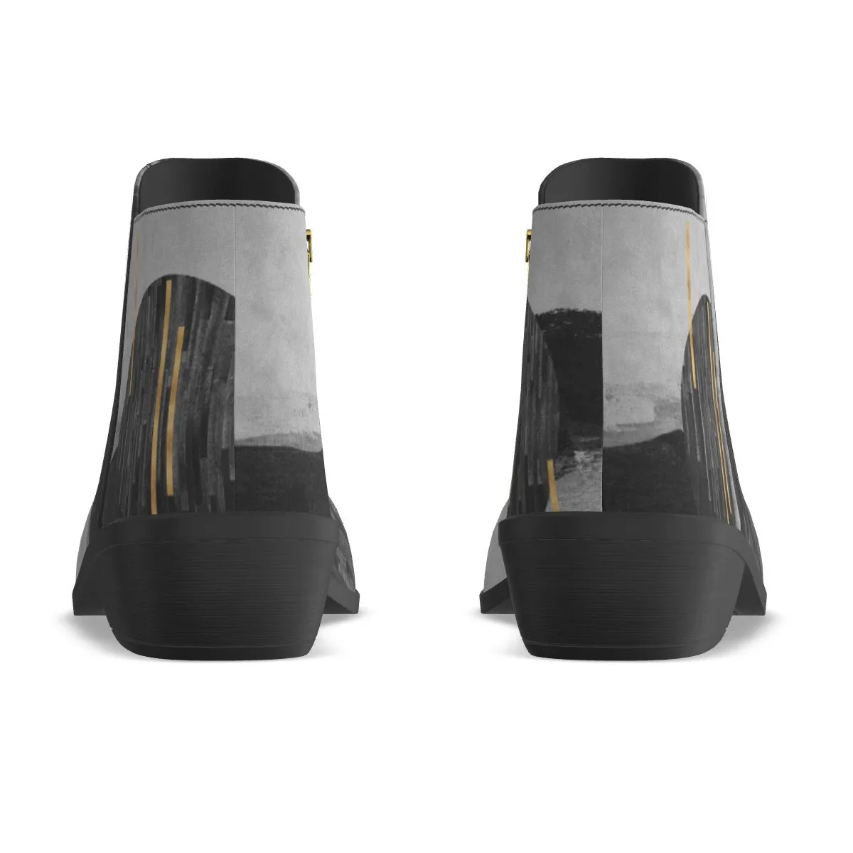 Men's Fashion Boots  gray and black theme, 63