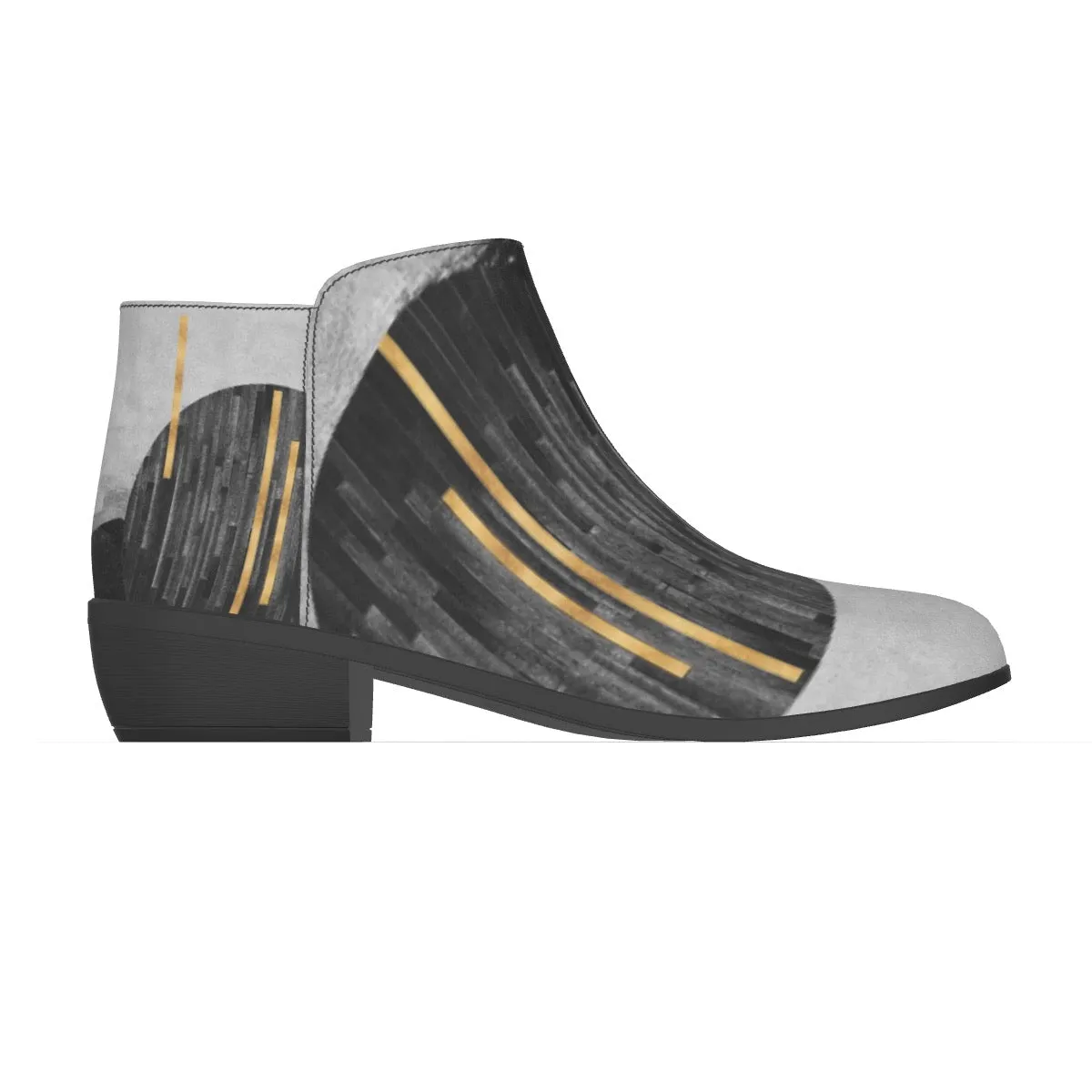 Men's Fashion Boots  gray and black theme, 63