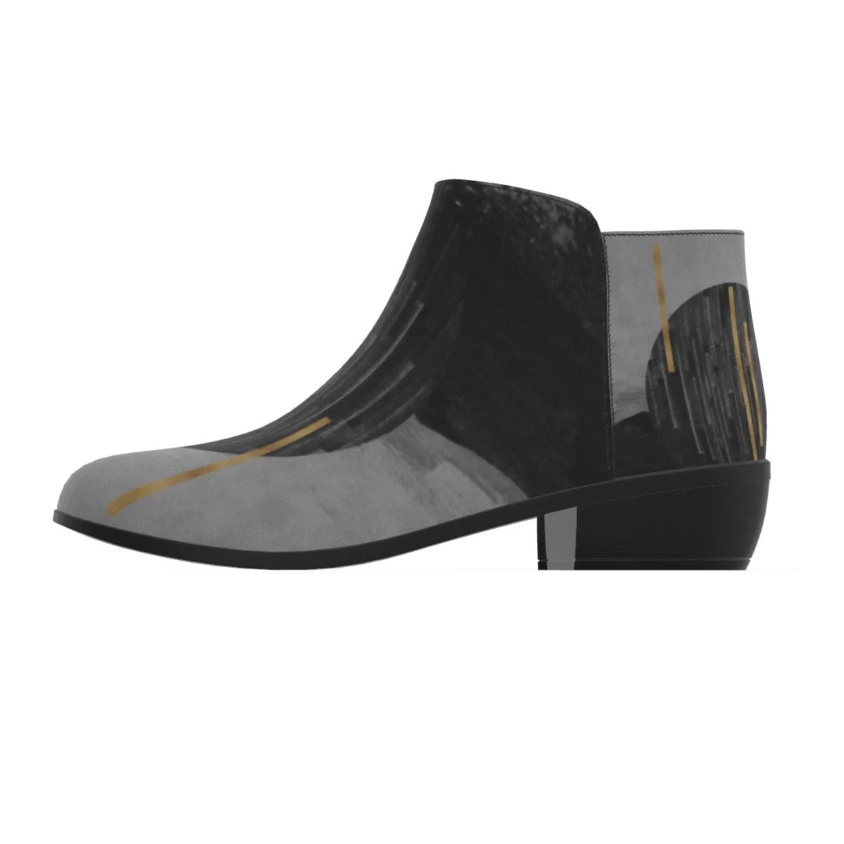 Men's Fashion Boots  gray and black theme, 63