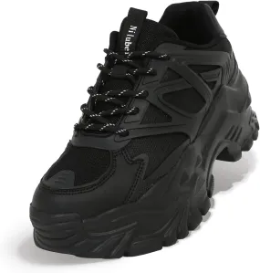 Niluber Chunky Sneakers for Women White Black Red Purple Platform Sneakers Comfortable Casual Lace Up Fashion Tennis Shoes