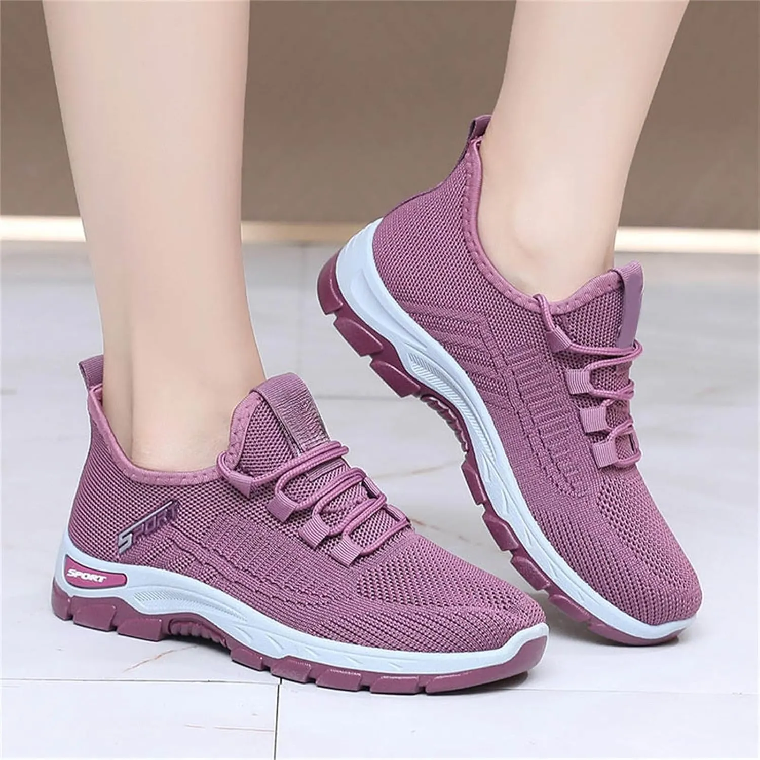 Ortho Running Shoes for Women Men Plantar Fasciitis Orthopedic Sneakers,Lightweight Breathable Mesh Knitted Hiking Shoes,Outdoor Arch Support Tennis Athletic Non Slip Sneakers with Wide Toe Box