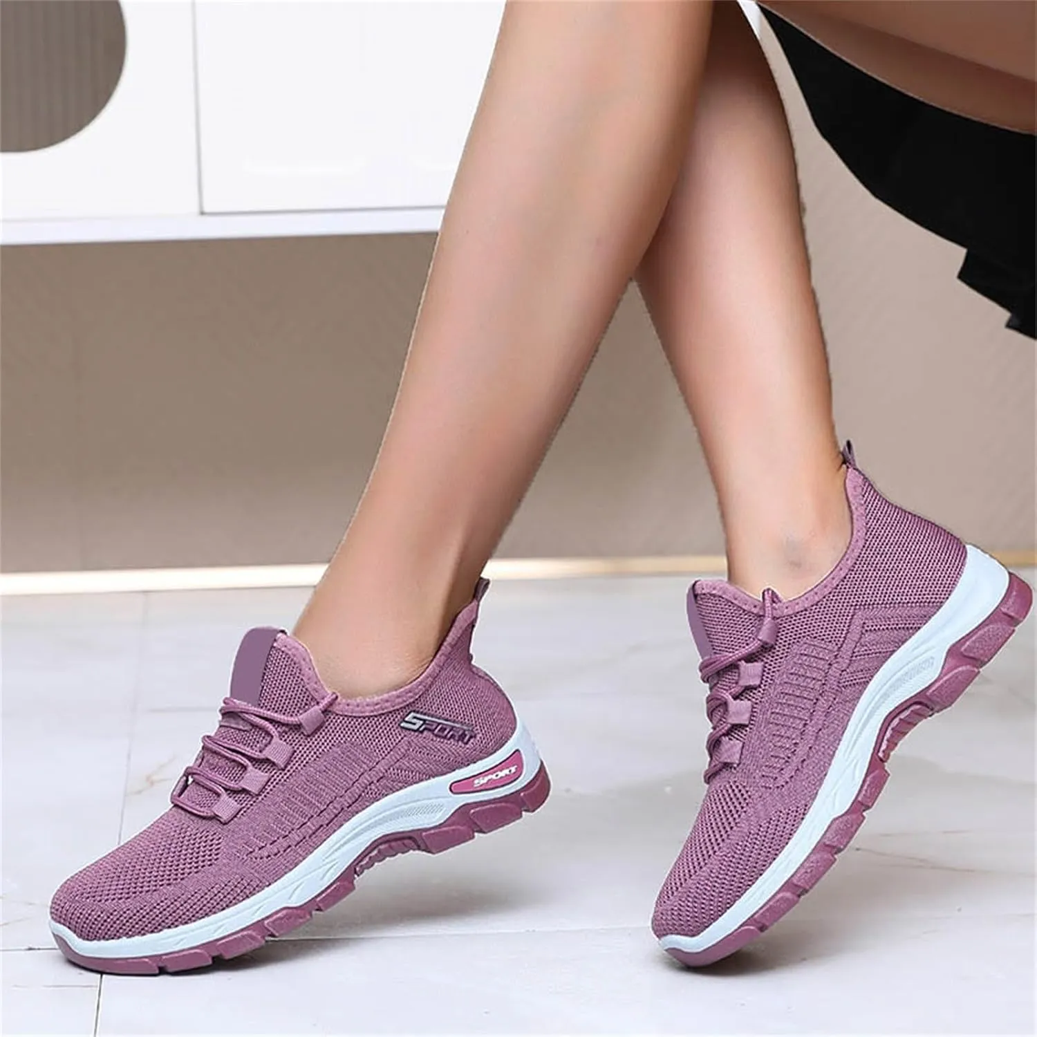Ortho Running Shoes for Women Men Plantar Fasciitis Orthopedic Sneakers,Lightweight Breathable Mesh Knitted Hiking Shoes,Outdoor Arch Support Tennis Athletic Non Slip Sneakers with Wide Toe Box