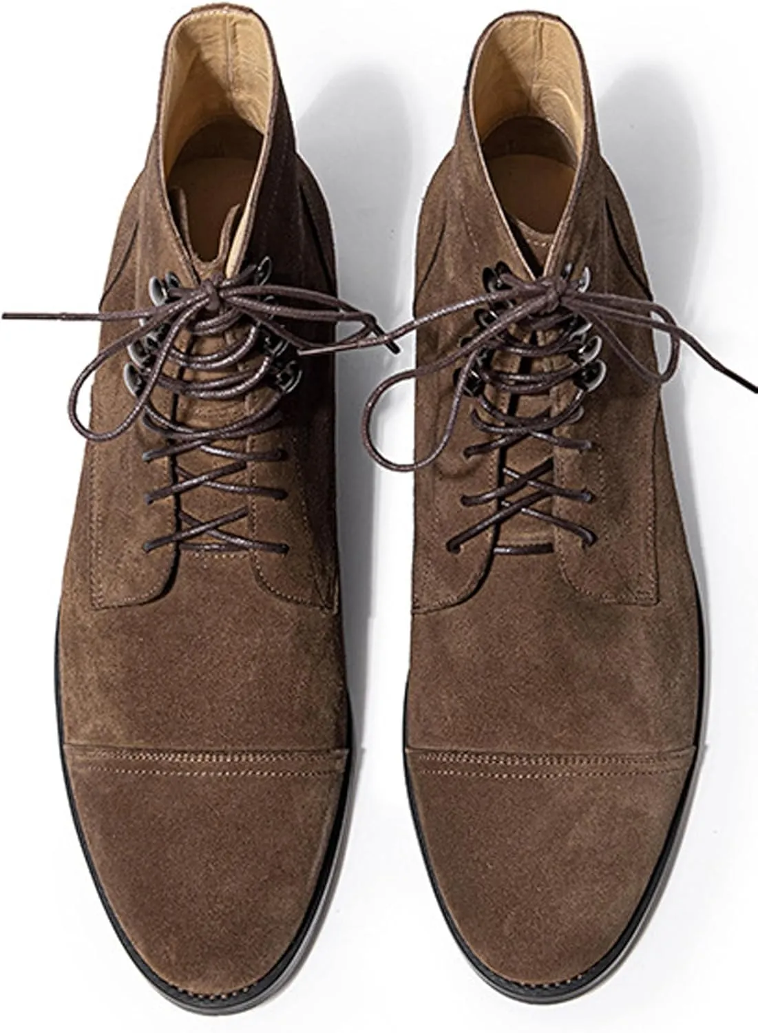 Santimon Mens Oxfords Boots Casual Dress Suede Leather Chelsea Boots Handmade Motorcycle Boots Fashion Prom Wedding Business Casual Derby Boots Cowboy Boots for Men