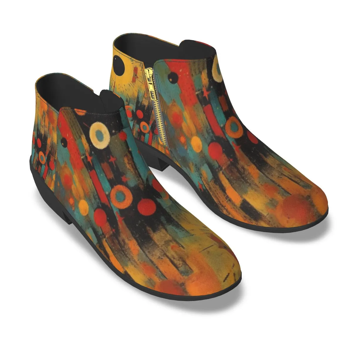 Women's Fashion Boots 354 multicolored, abstract, print