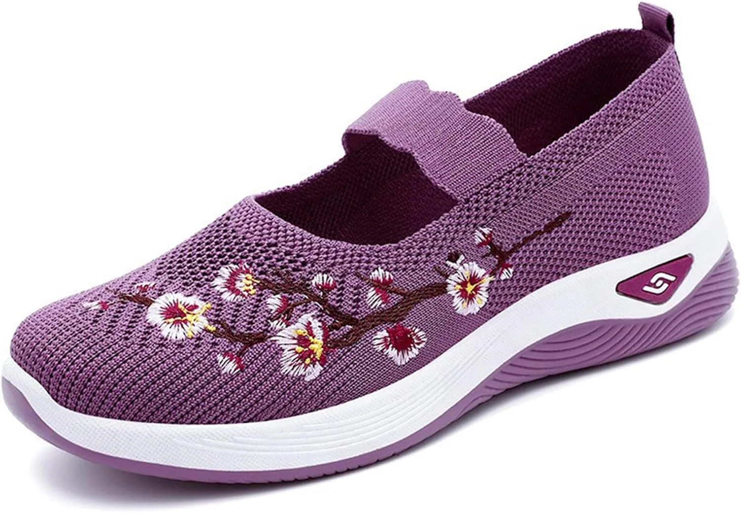 ZWRXW Womens Barefoot Walking Shoes Arch Support Orthopedic Shoe Extra Wide Toe Box Healthy & Non-Slip Diabetic Shoes Mesh Up Footwear with Adjustable Strap for Indoor Outdoor